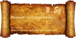 Messer Szilveszter névjegykártya